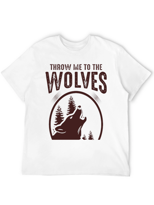 Camiseta Hombre A Los Lobos Diseño Bosque