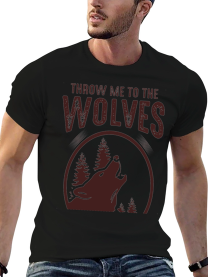 Camiseta Hombre A Los Lobos Diseño Bosque