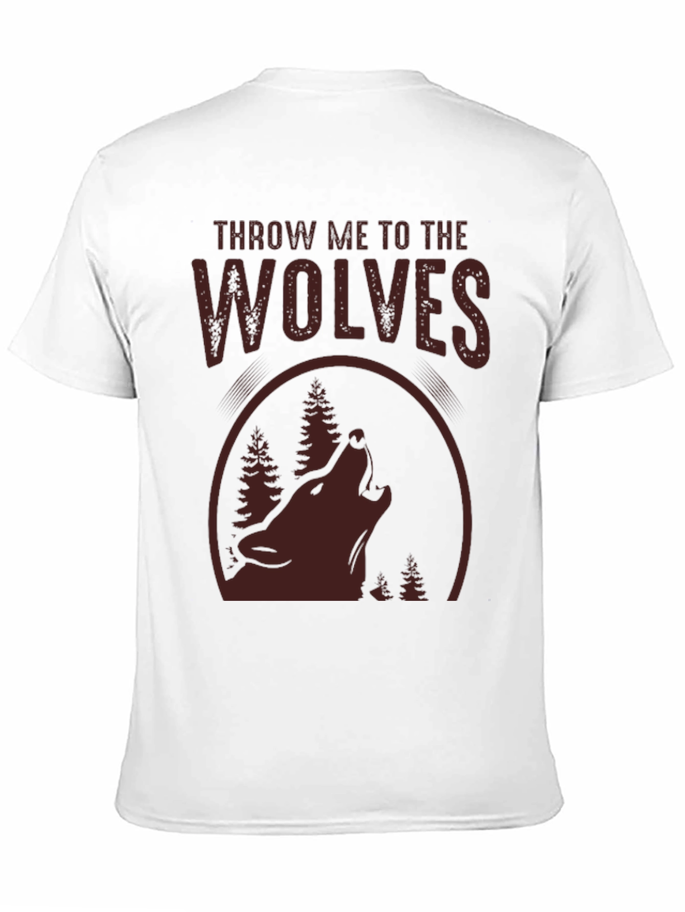 Camiseta Hombre A Los Lobos Diseño Bosque