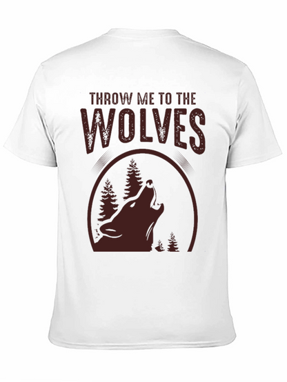 Camiseta Hombre A Los Lobos Diseño Bosque