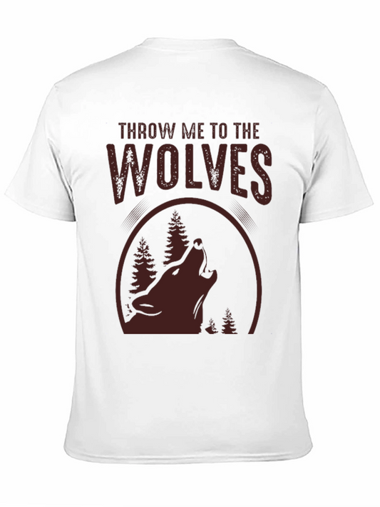 Camiseta Hombre A Los Lobos Diseño Bosque