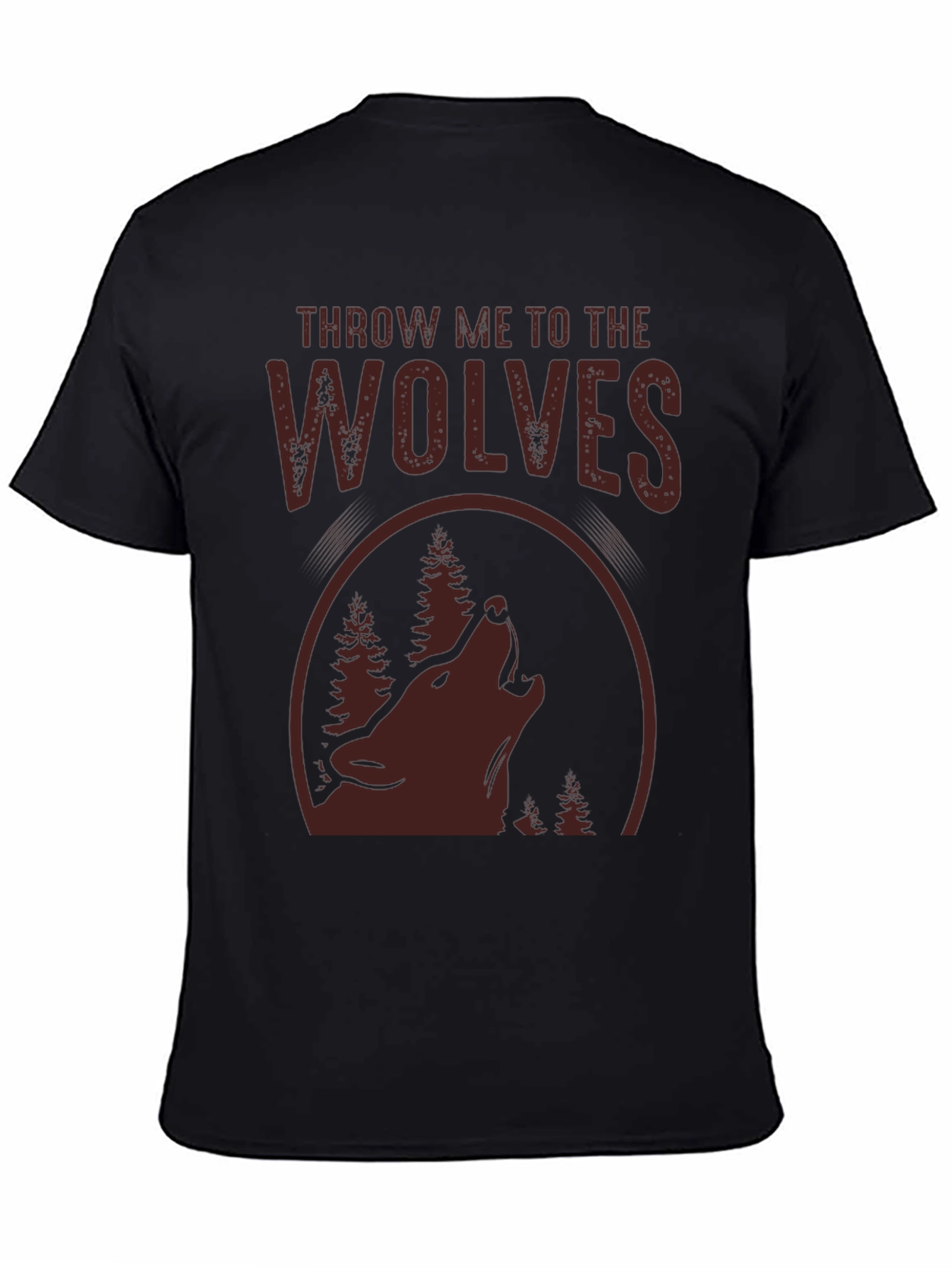 Camiseta Hombre A Los Lobos Diseño Bosque