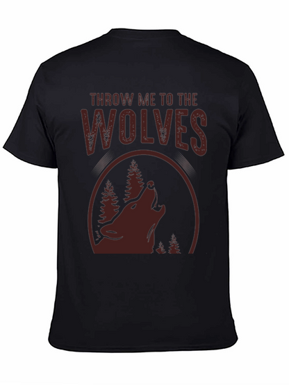 Camiseta Hombre A Los Lobos Diseño Bosque