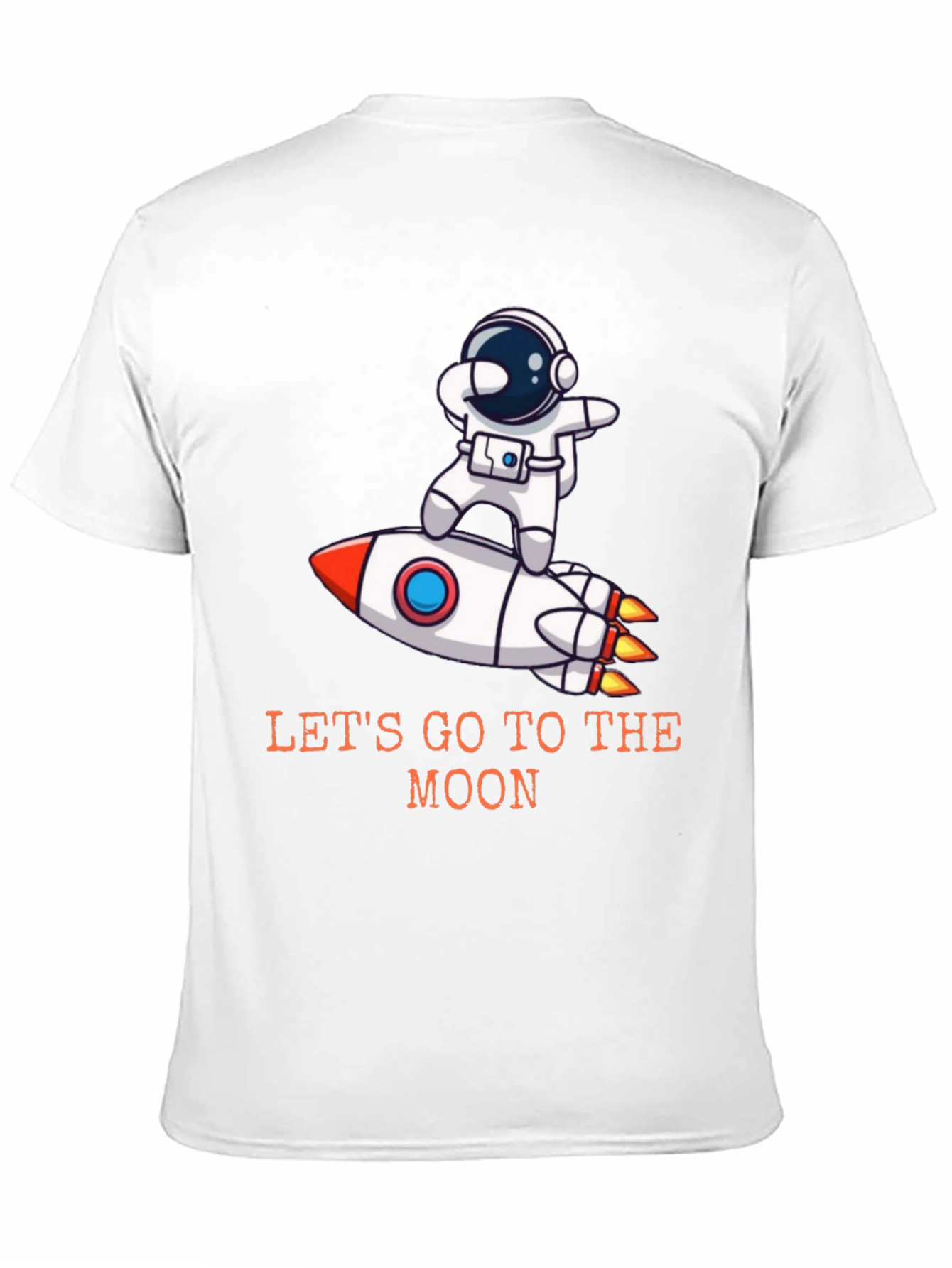 Camiseta Negra Astronauta Cohete - ¡Vamos a la Luna!