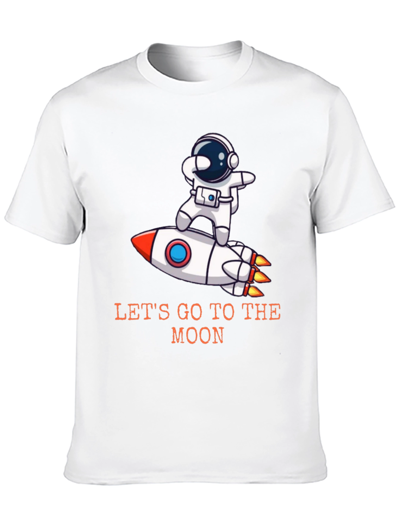 Camiseta Negra Astronauta Cohete - ¡Vamos a la Luna!