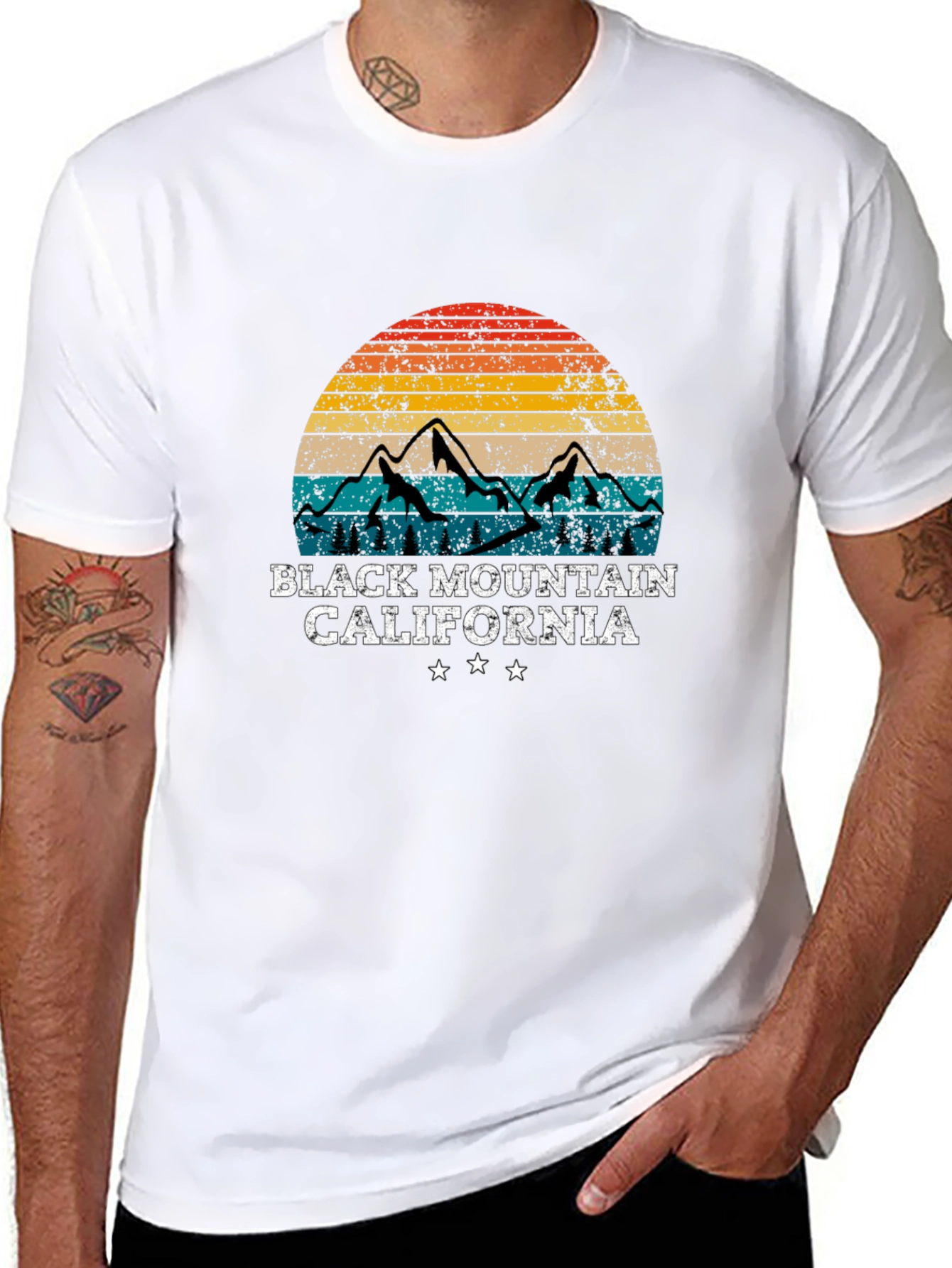 Camiseta Montaña Negra California Retro