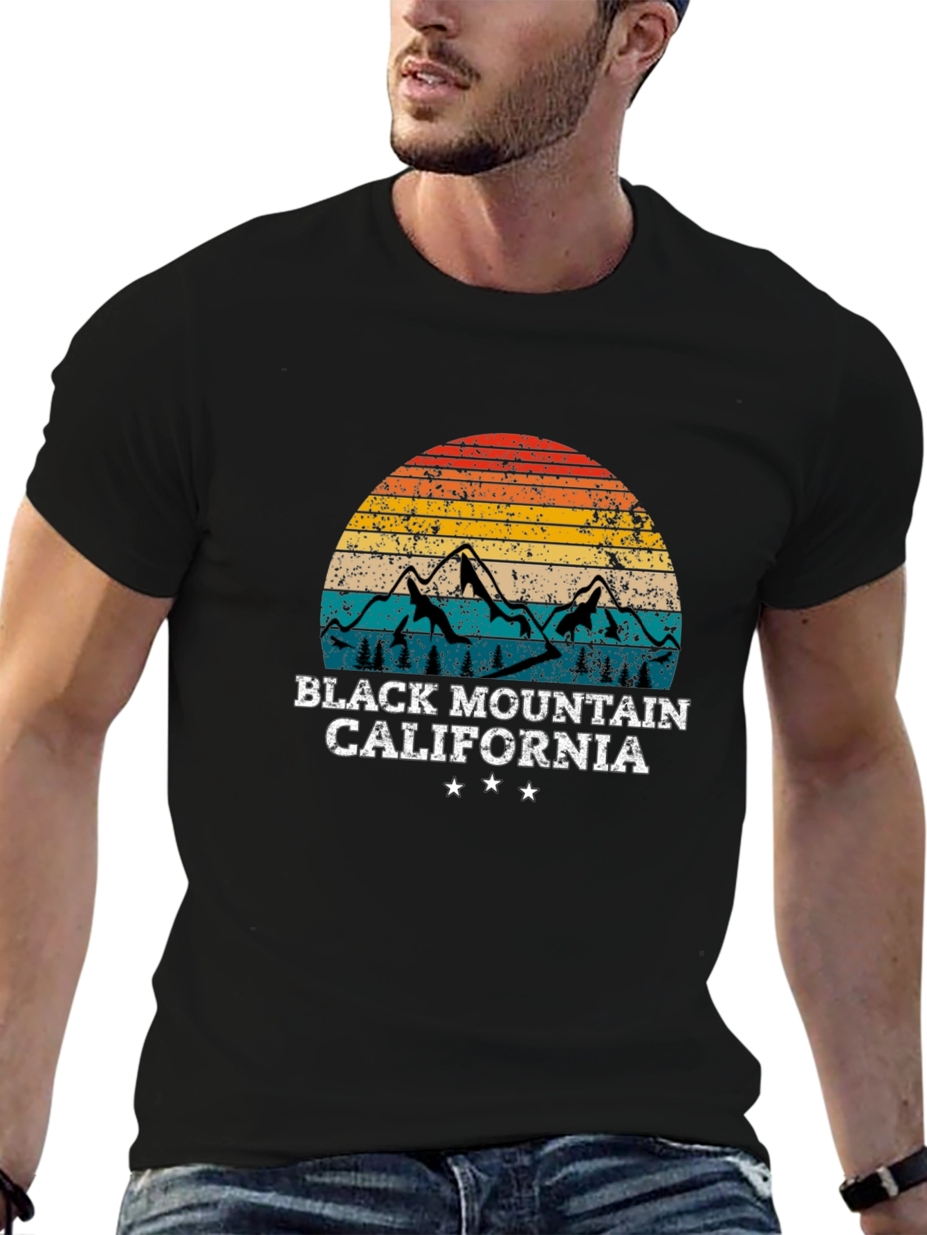 Camiseta Montaña Negra California Retro