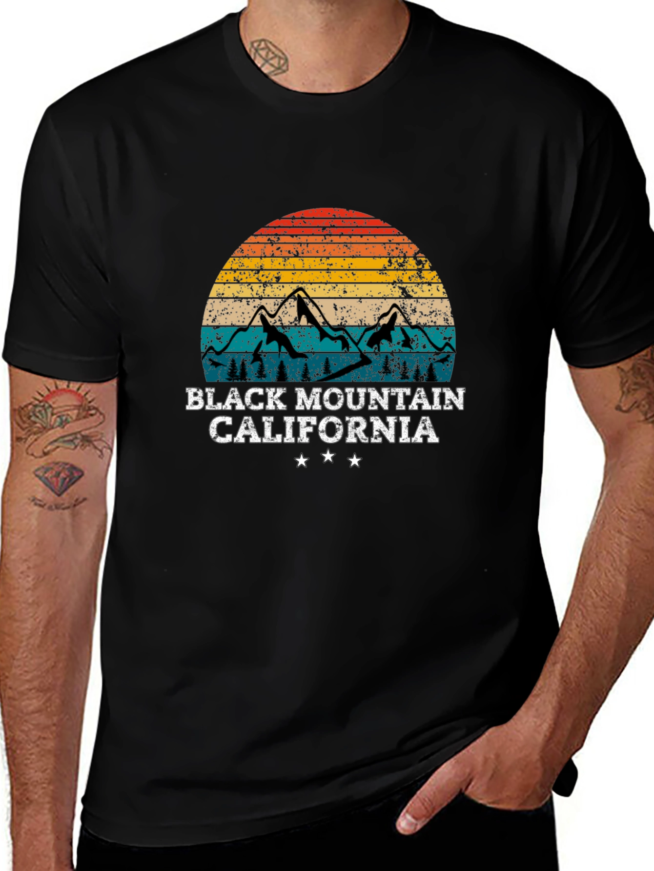 Camiseta Montaña Negra California Retro