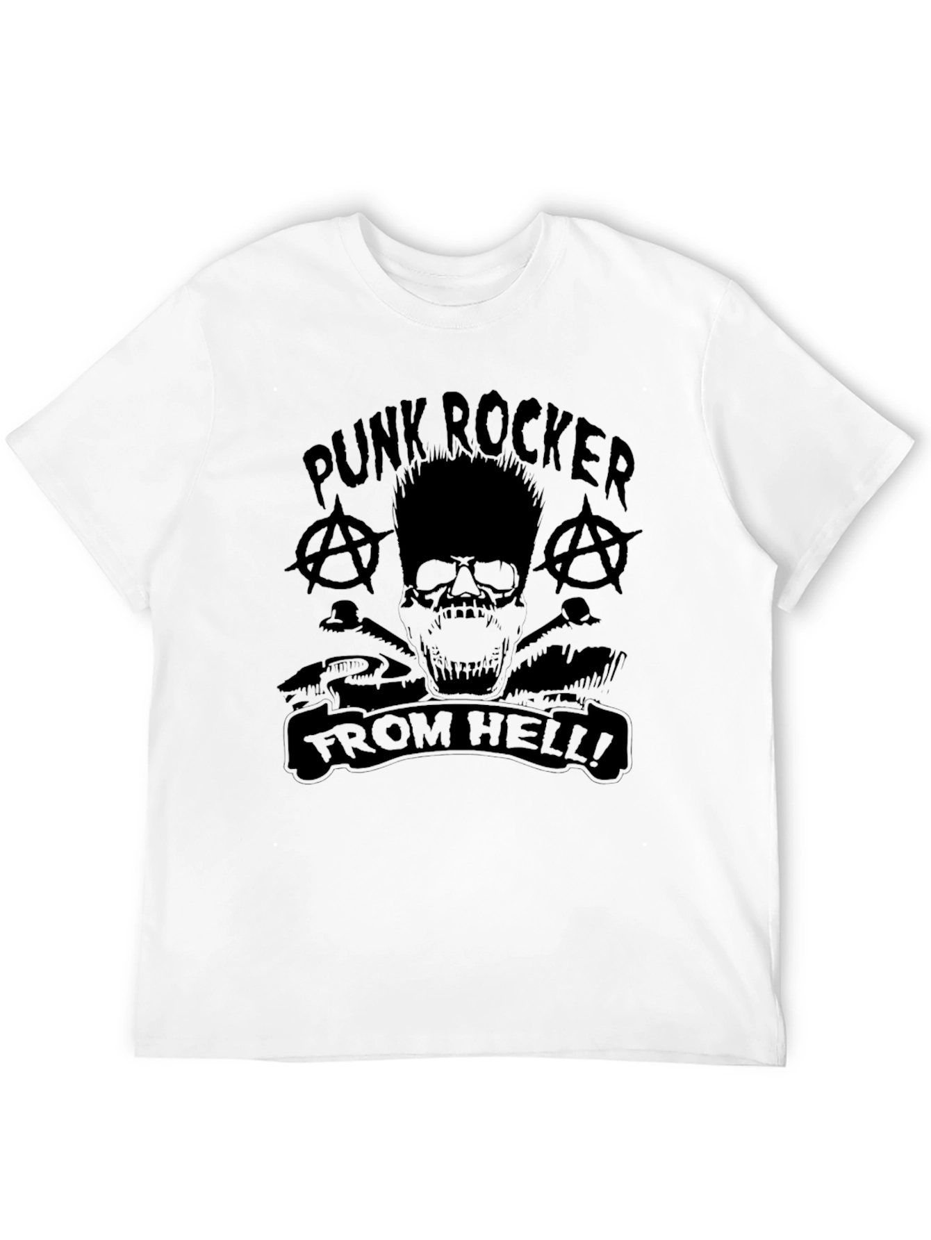 Camiseta Negra Punk Rocker From Hell