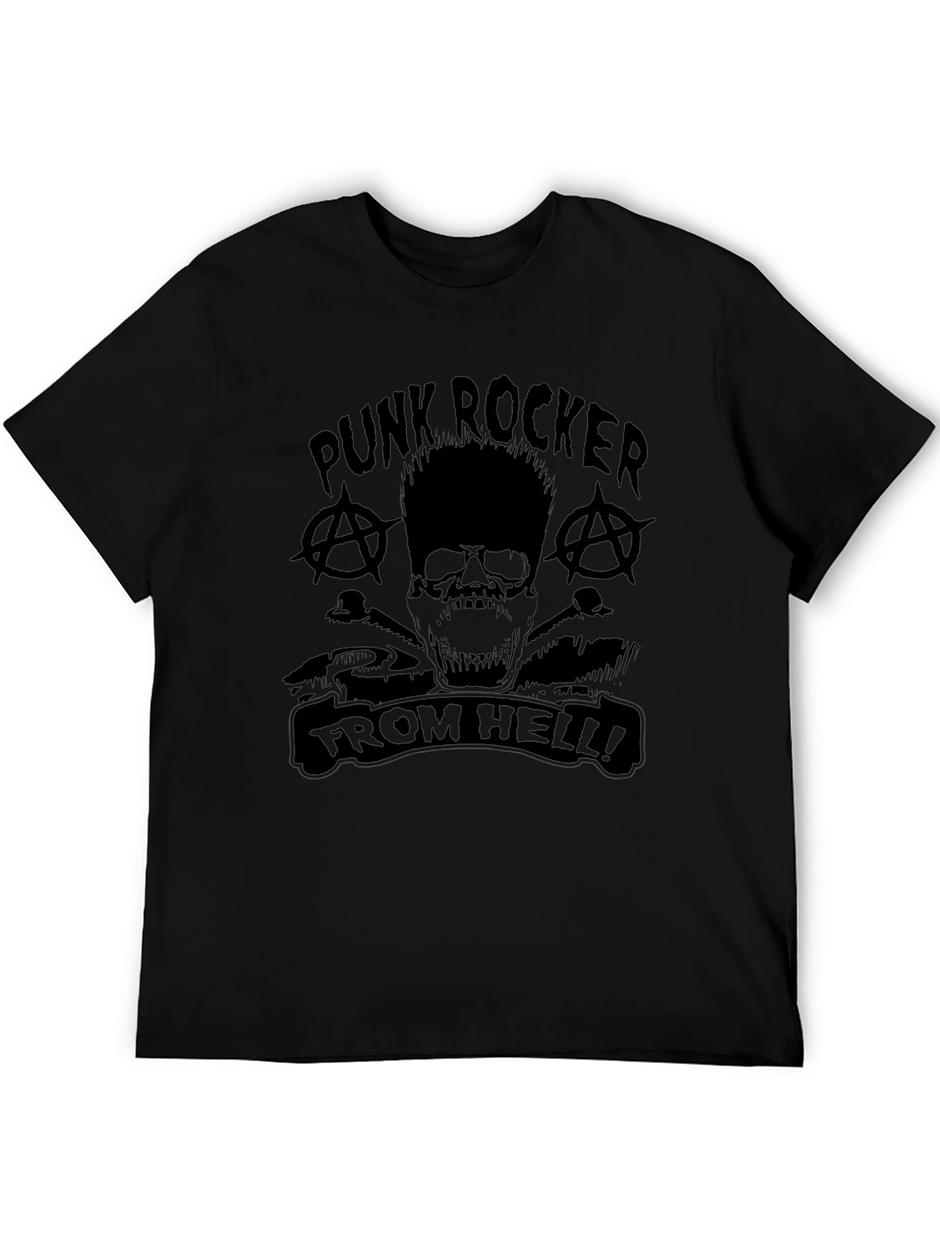Camiseta Negra Punk Rocker From Hell