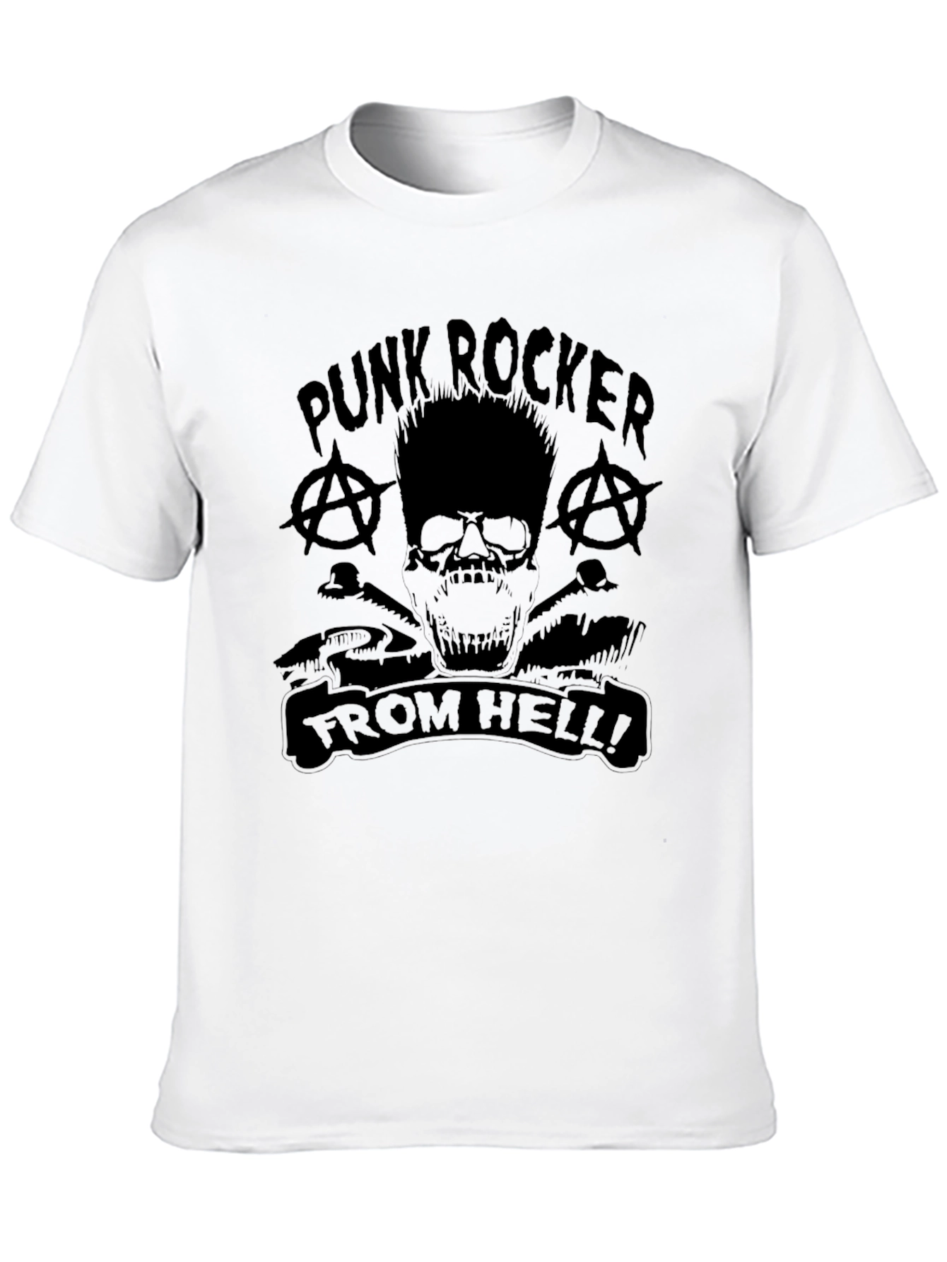 Camiseta Negra Punk Rocker From Hell