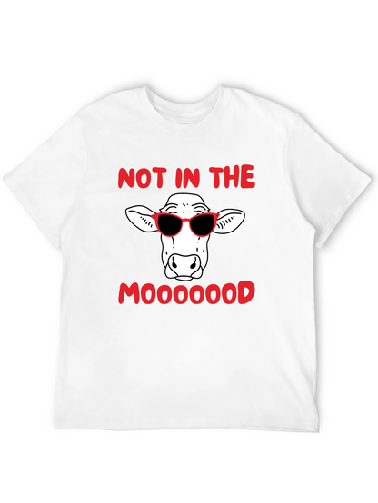 Camiseta Negra Humor Vaca Sunglasses