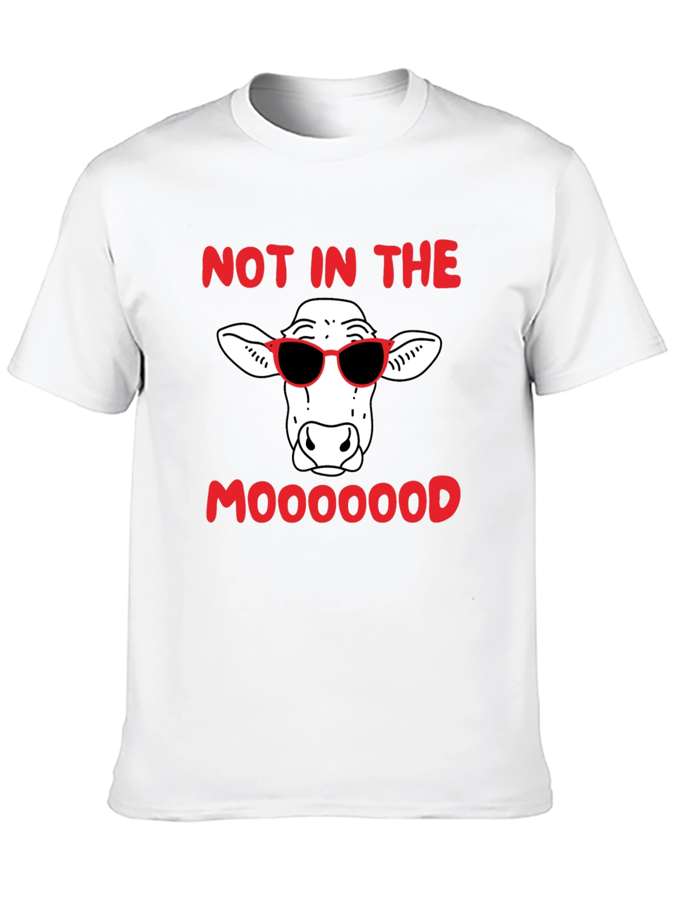 Camiseta Negra Humor Vaca Sunglasses