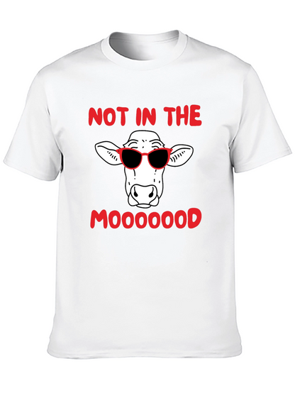 Camiseta Negra Humor Vaca Sunglasses