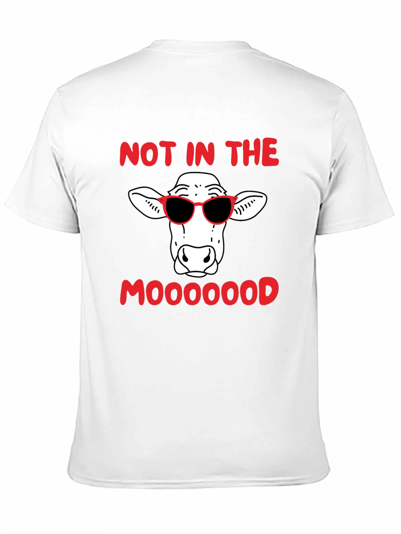 Camiseta Negra Humor Vaca Sunglasses