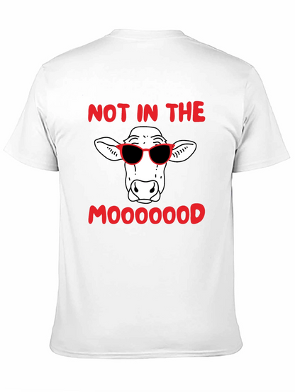 Camiseta Negra Humor Vaca Sunglasses
