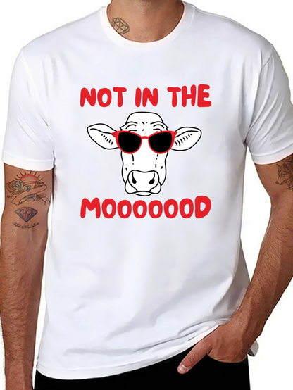 Camiseta Negra Humor Vaca Sunglasses