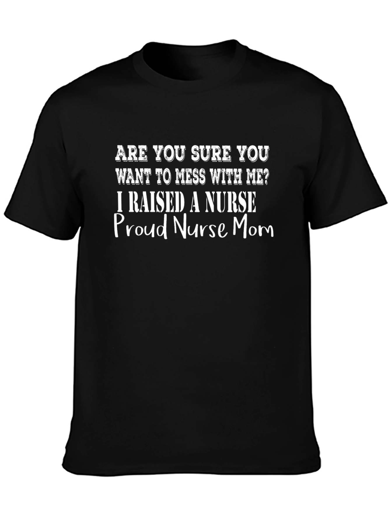 Camiseta Negra Madre Orgullosa de Enfermera