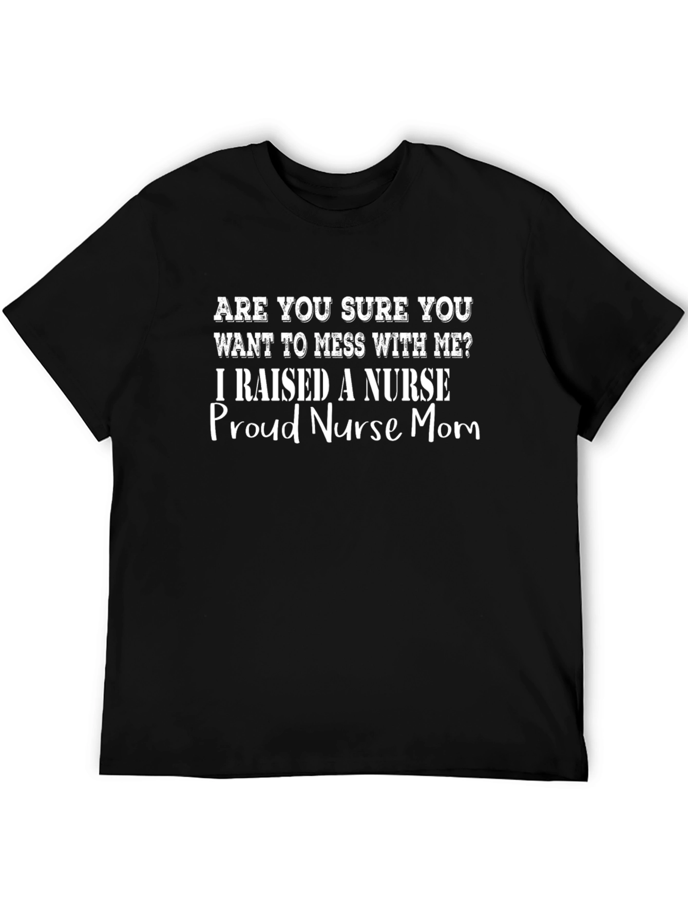 Camiseta Negra Madre Orgullosa de Enfermera