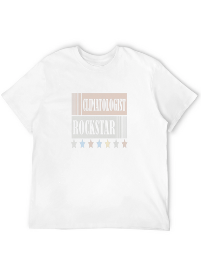 Camiseta Negra Climatologist Rockstar con Estrellas