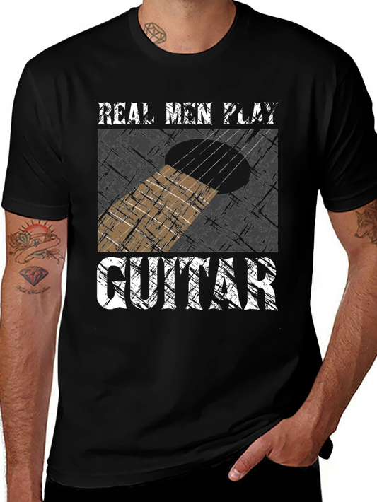 Camiseta Hombre Guitarra - Real Men Play Guitar