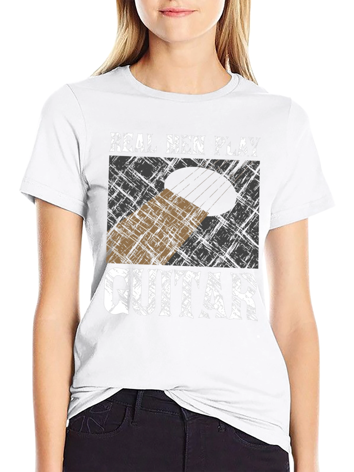 Camiseta Hombre Guitarra - Real Men Play Guitar