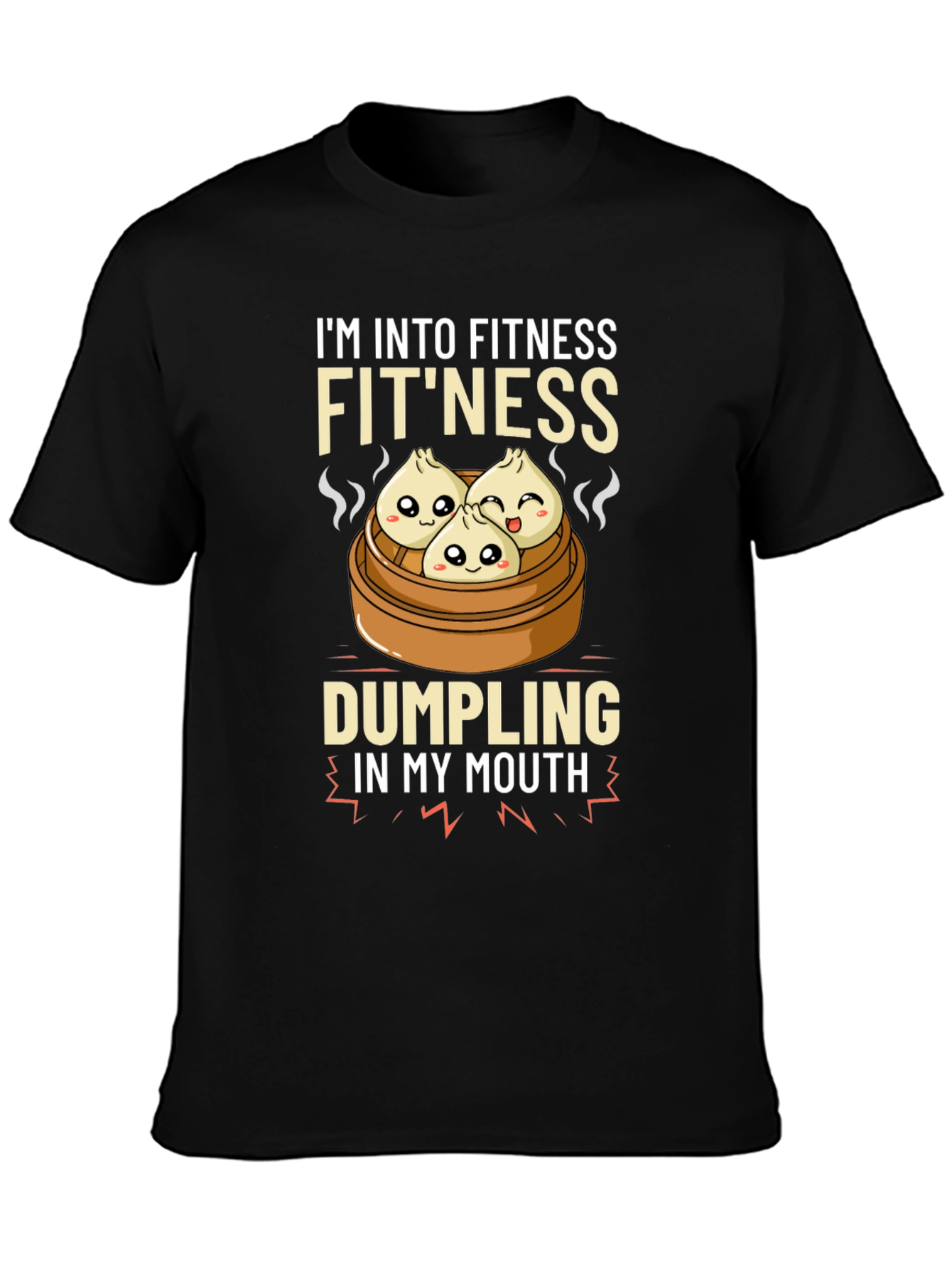 Camiseta Divertida Fitness & Dumplings