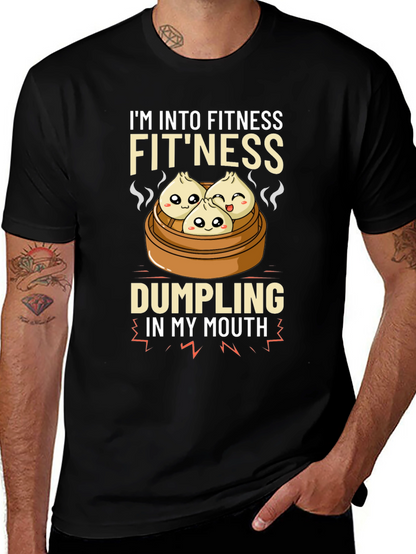 Camiseta Divertida Fitness & Dumplings
