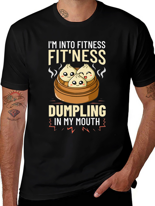 Camiseta Divertida Fitness & Dumplings