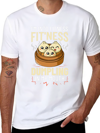 Camiseta Divertida Fitness & Dumplings