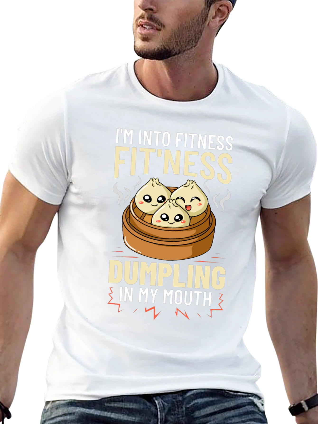 Camiseta Divertida Fitness & Dumplings