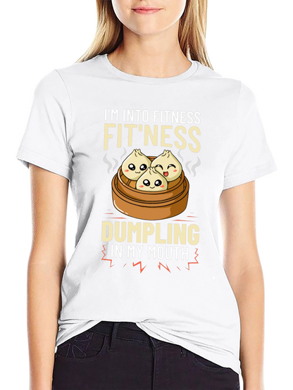 Camiseta Divertida Fitness & Dumplings