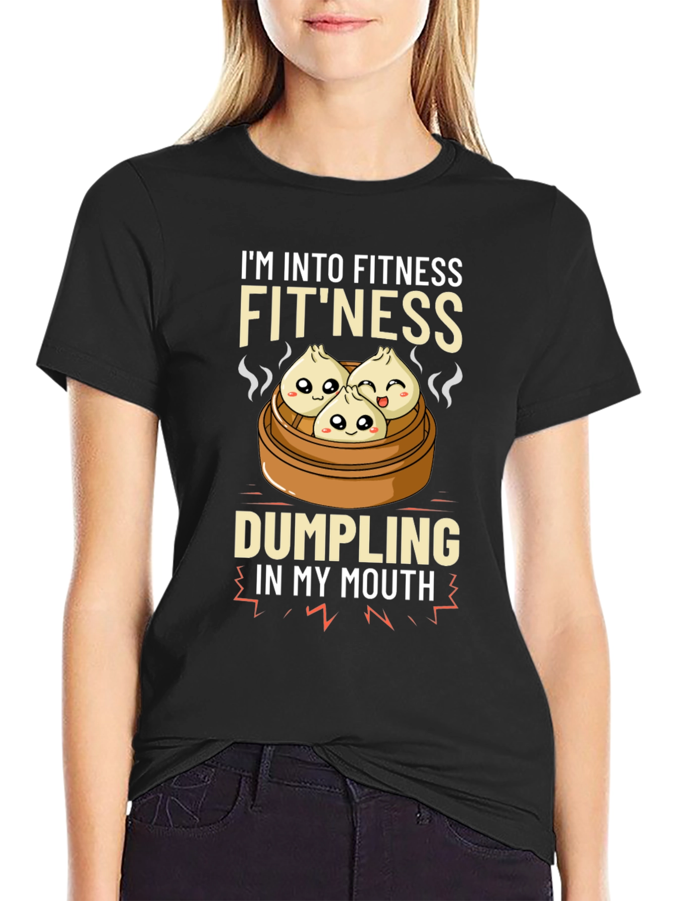 Camiseta Divertida Fitness & Dumplings