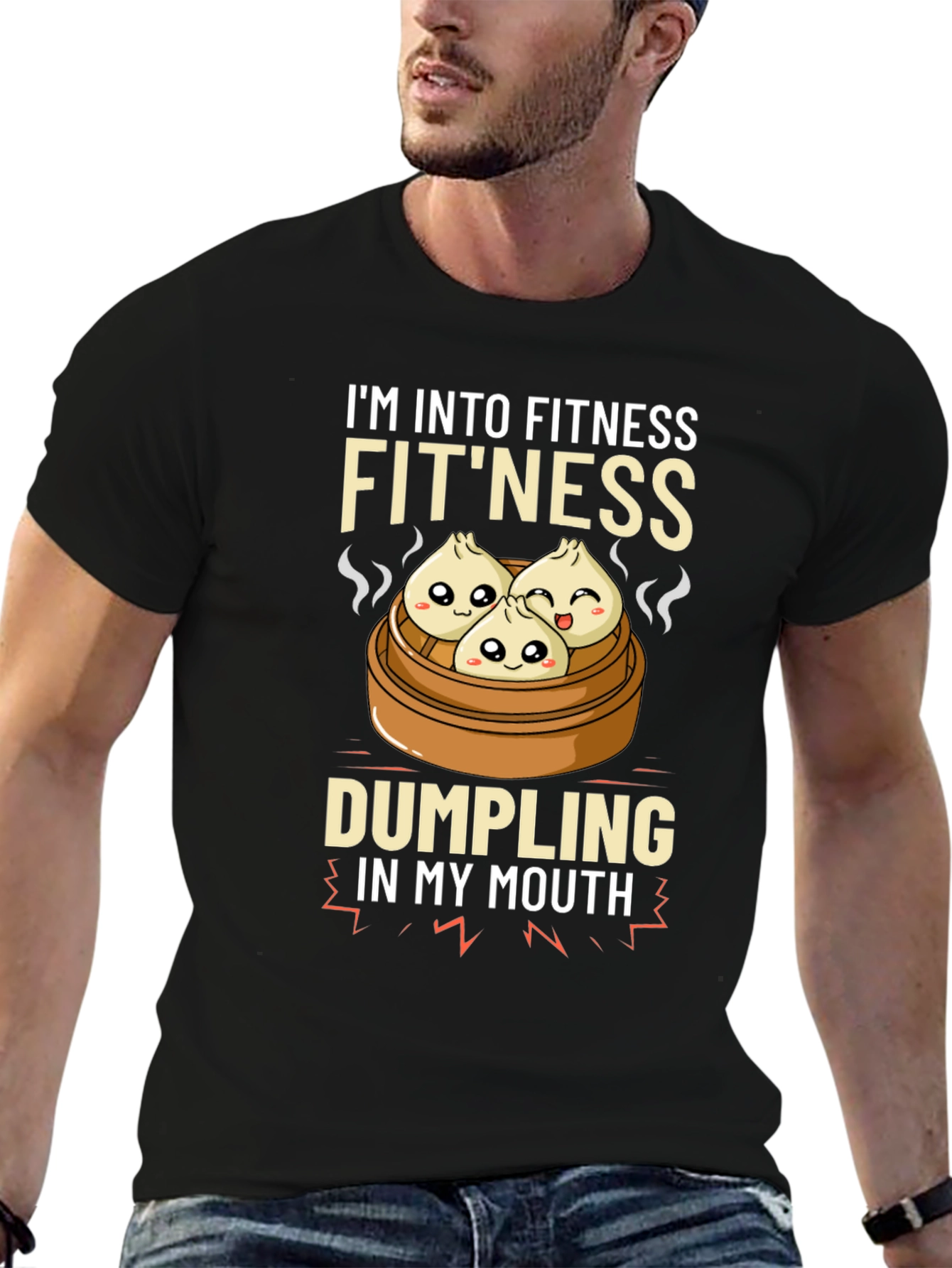 Camiseta Divertida Fitness & Dumplings
