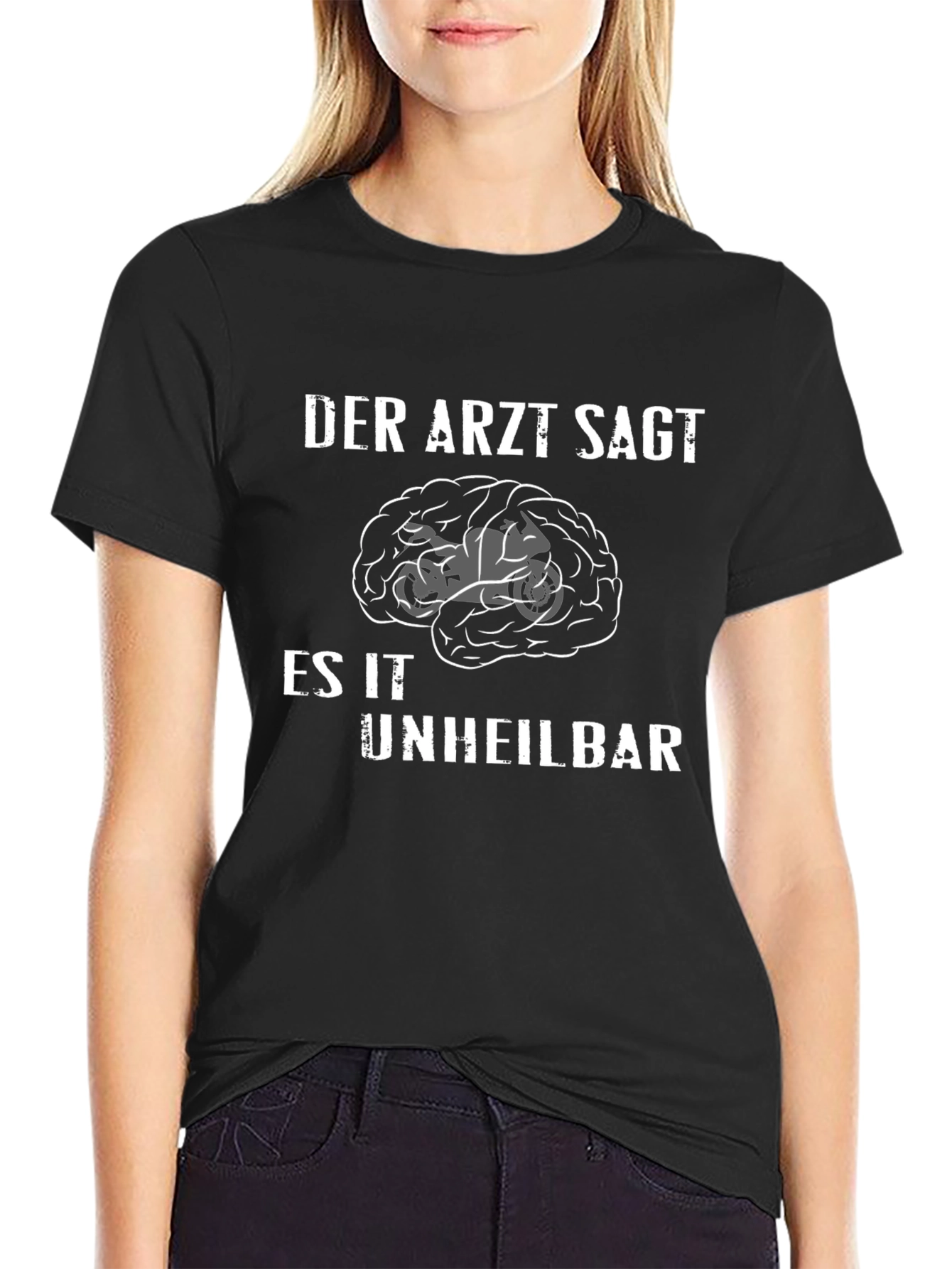 Camiseta Negra Humor Cerebro Imparable