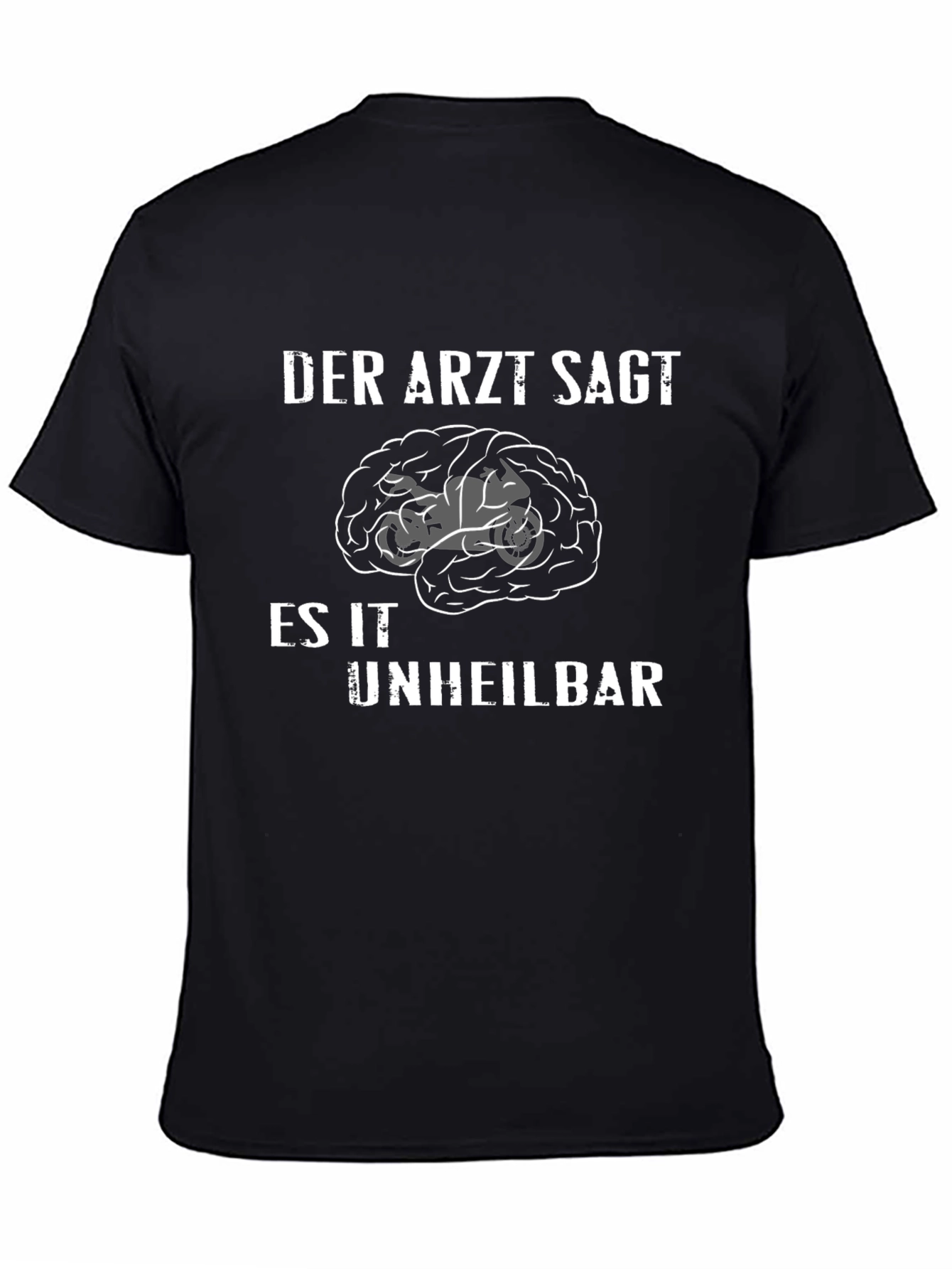 Camiseta Negra Humor Cerebro Imparable
