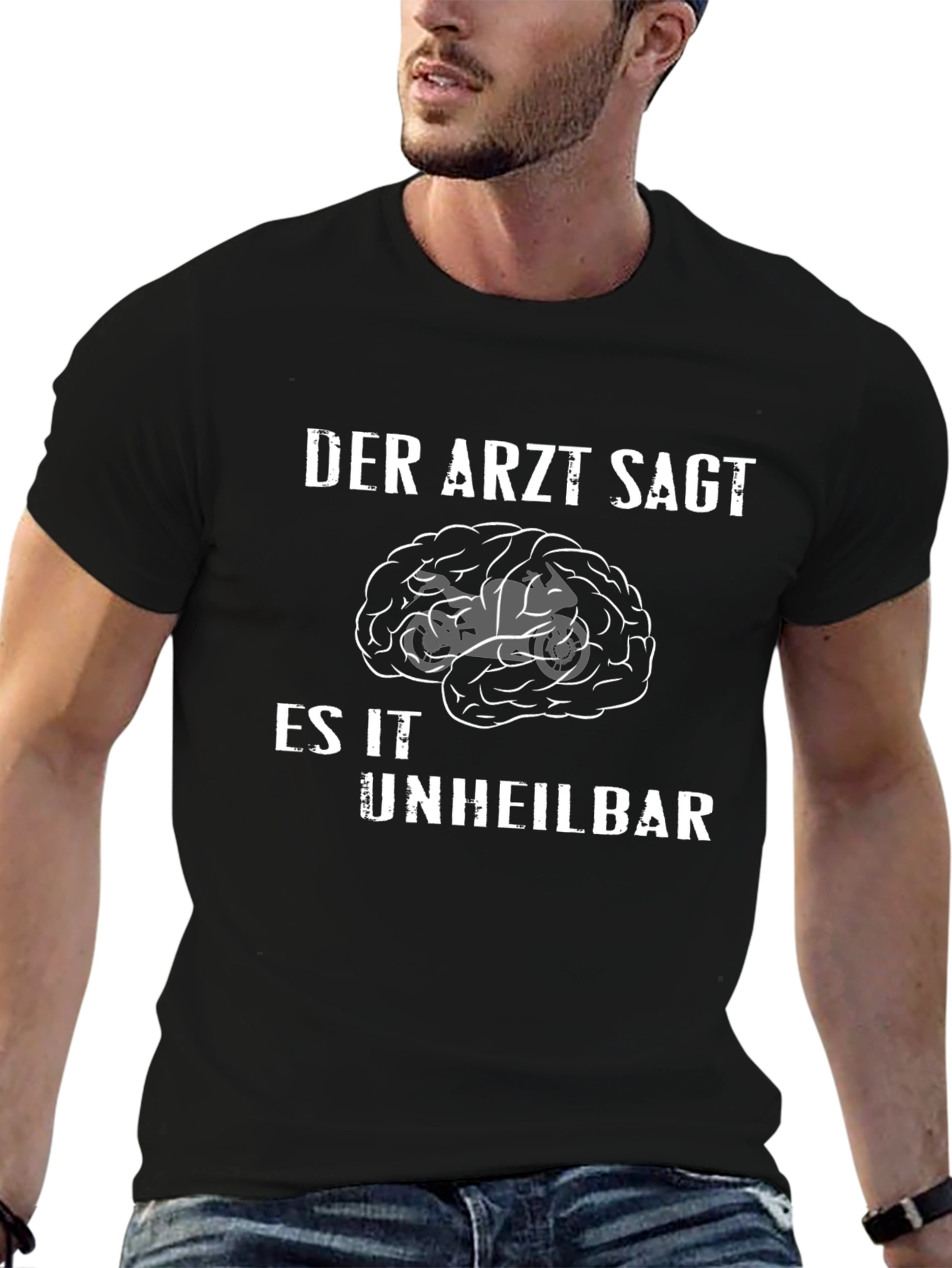Camiseta Negra Humor Cerebro Imparable