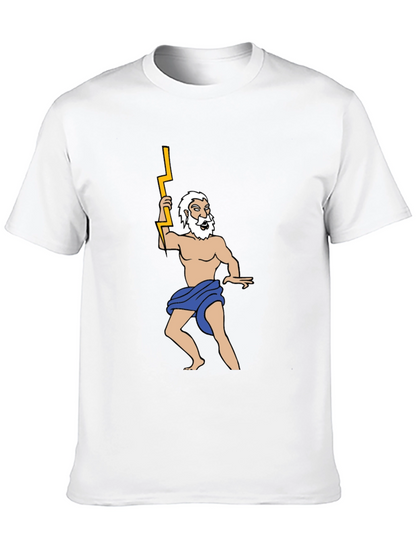 Camiseta Negra con Diseño de Zeus Griego