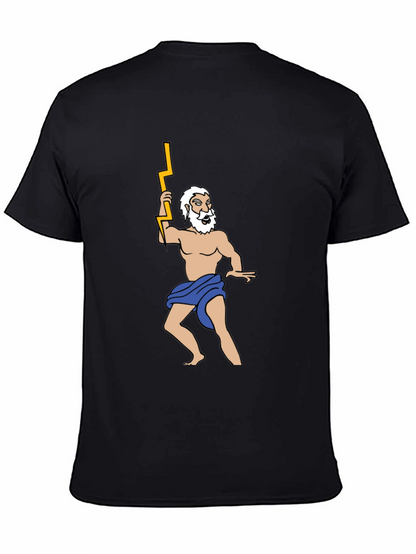 Camiseta Negra con Diseño de Zeus Griego