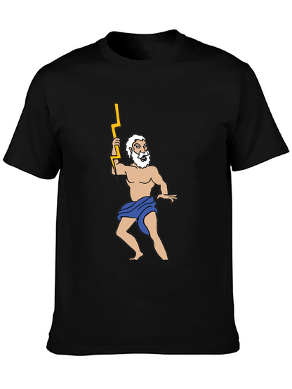 Camiseta Negra con Diseño de Zeus Griego