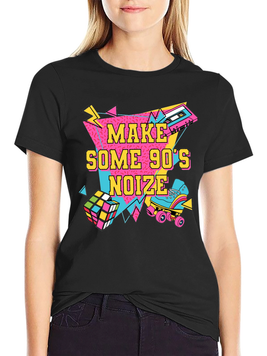 Camiseta Negra Estilo Retro Años 90