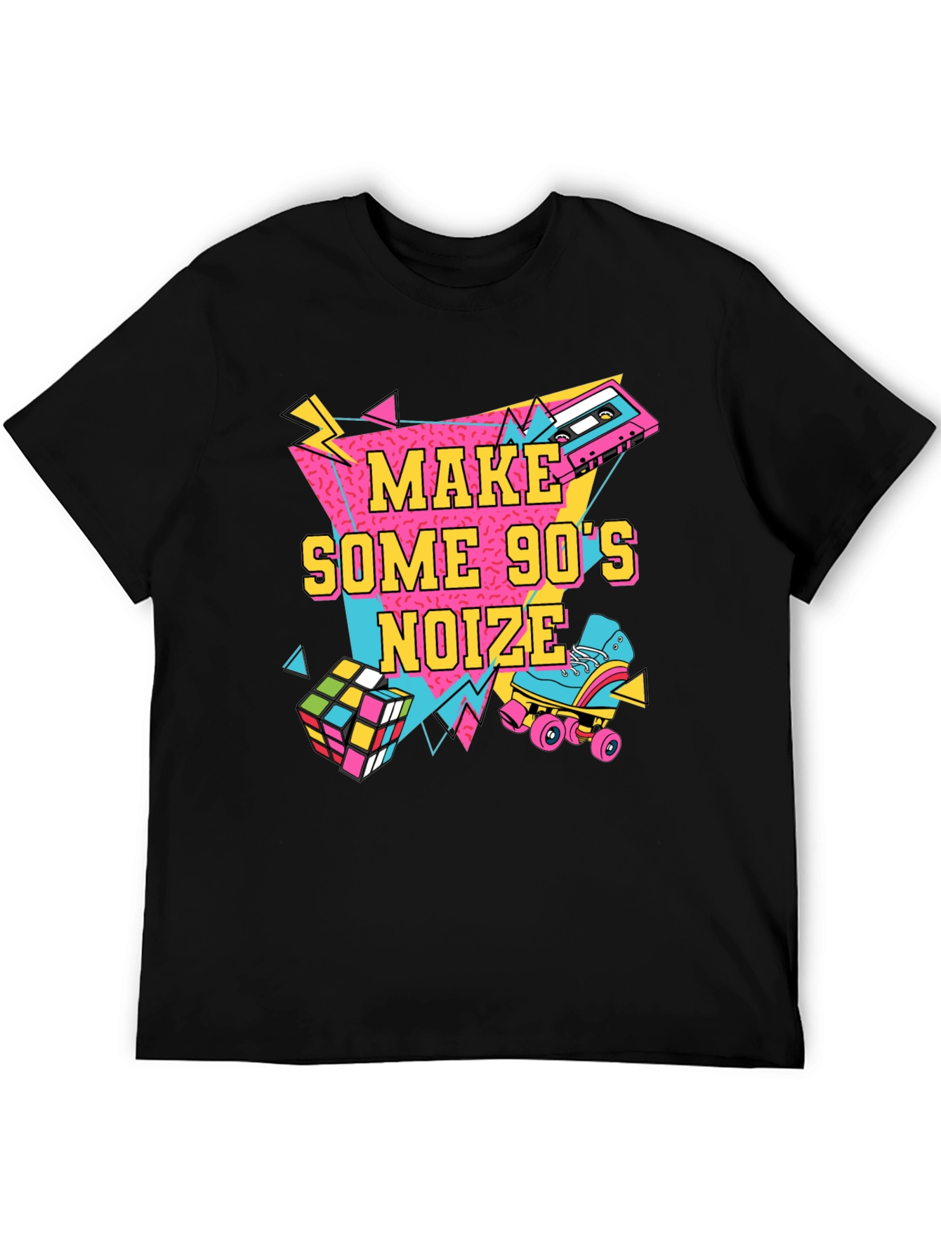 Camiseta Negra Estilo Retro Años 90