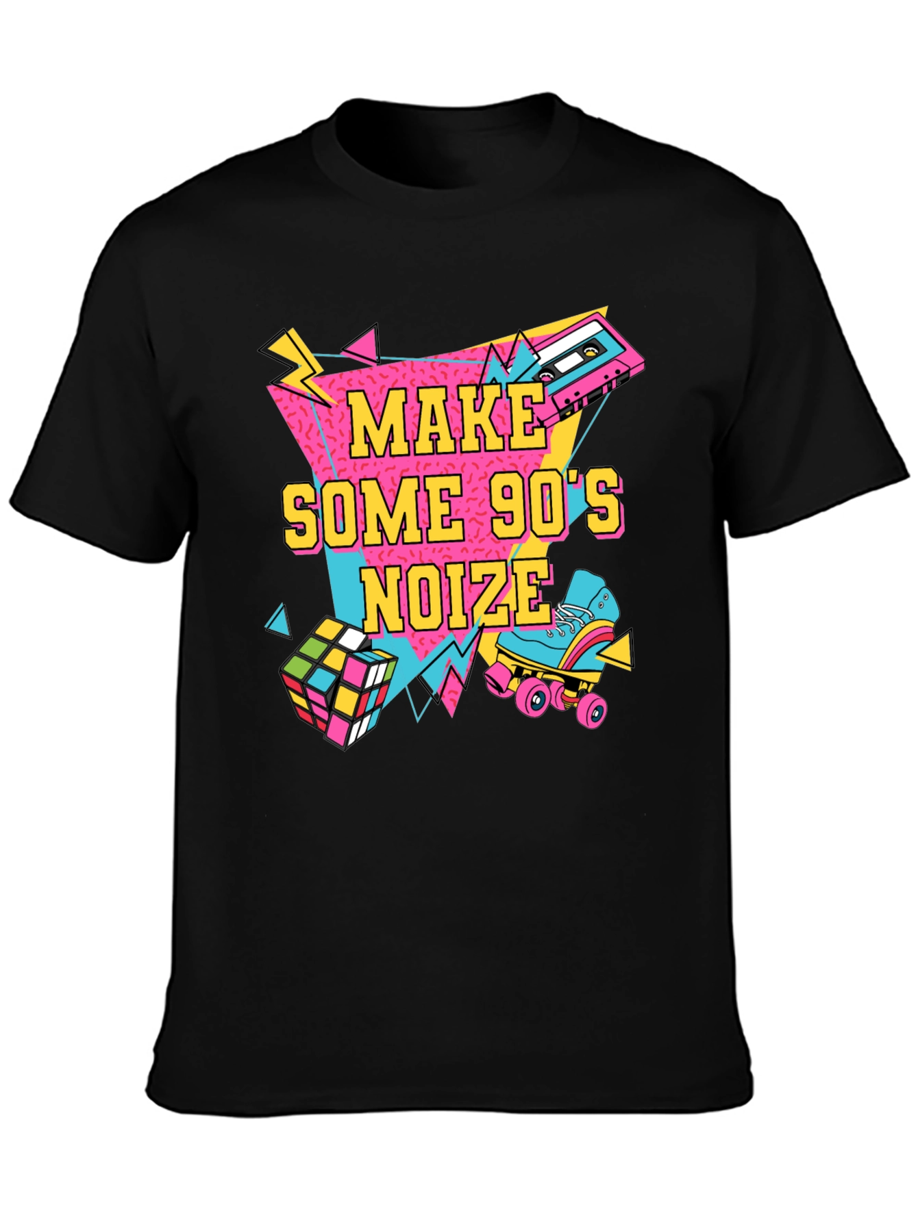 Camiseta Negra Estilo Retro Años 90