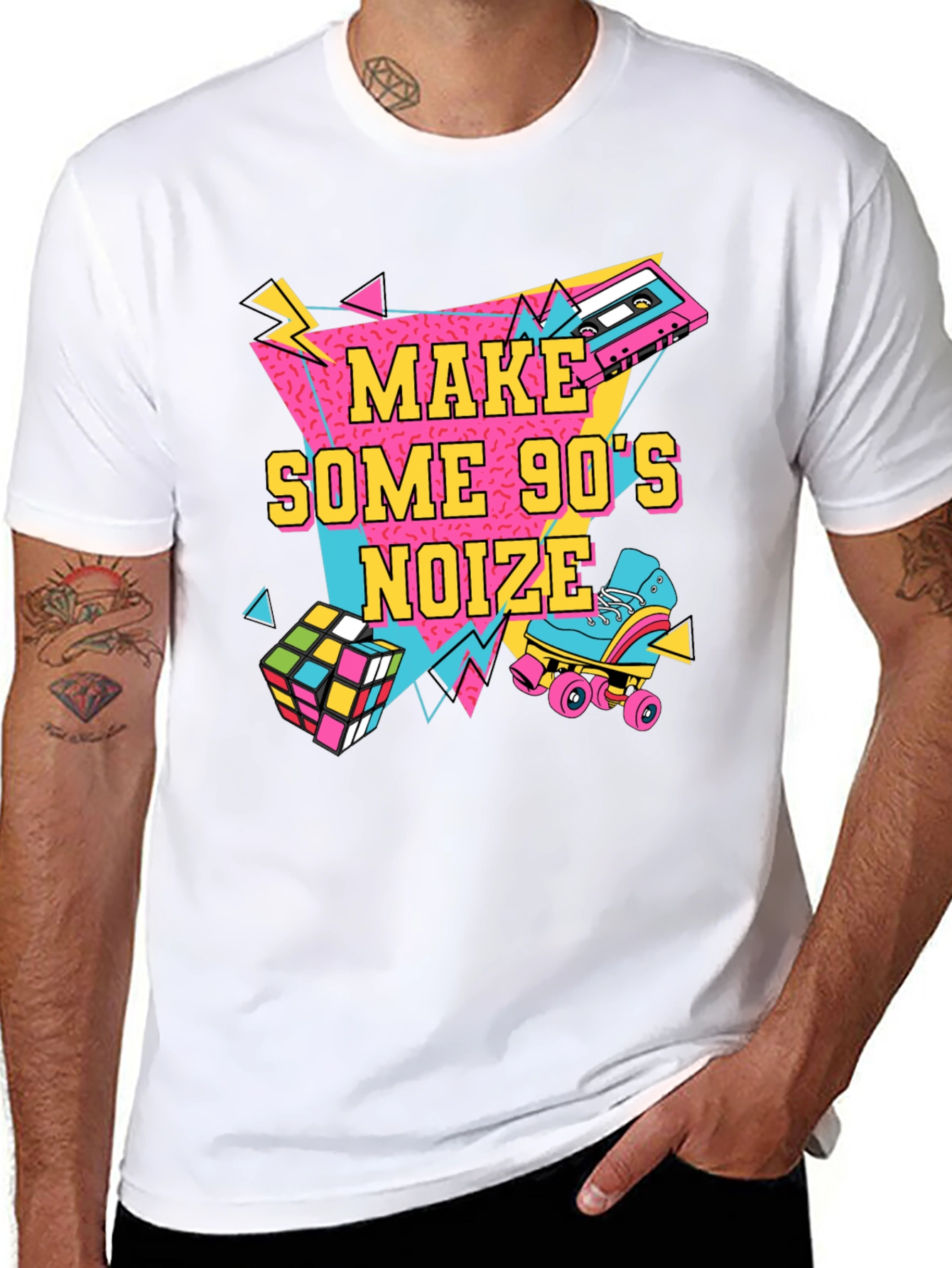Camiseta Negra Estilo Retro Años 90