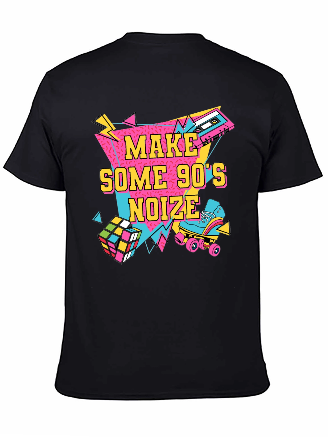 Camiseta Negra Estilo Retro Años 90