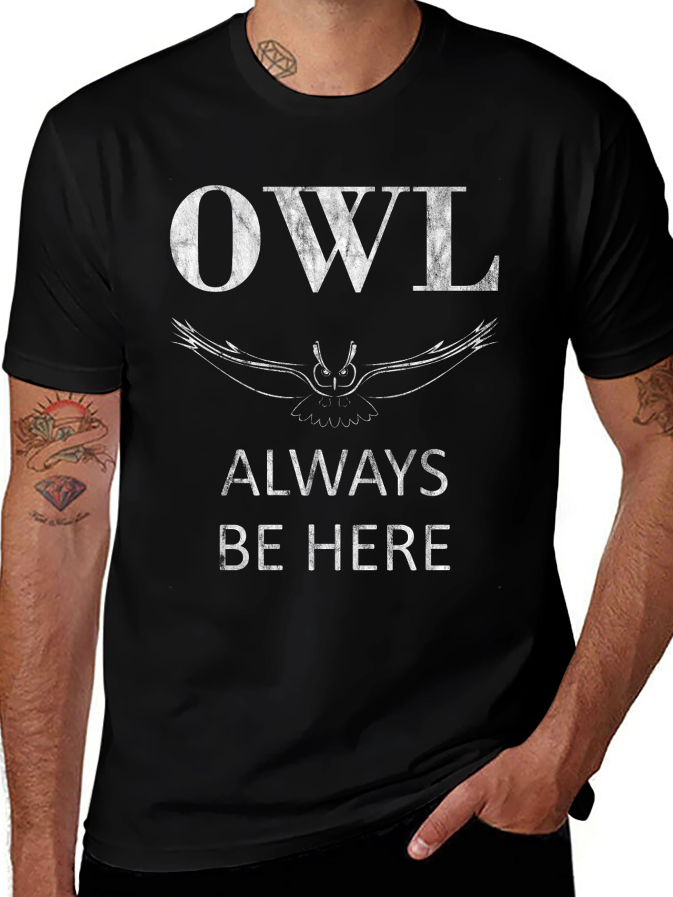 Camiseta Negra OWL Always Be Here