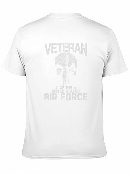 Camiseta Veterano Fuerza Aérea EEUU Diseño Cráneo