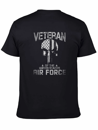 Camiseta Veterano Fuerza Aérea EEUU Diseño Cráneo