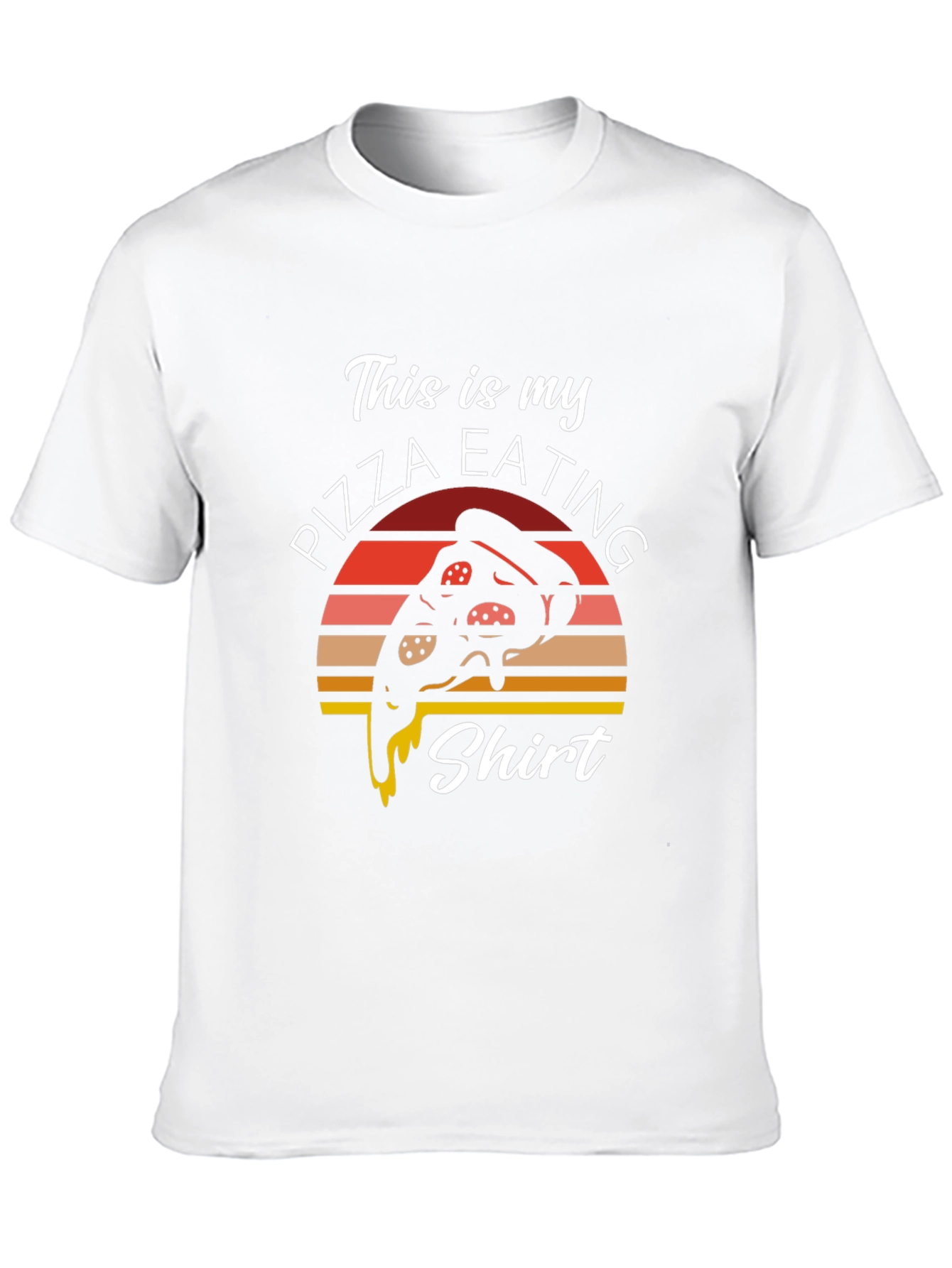 Camiseta Negra Pizza Eating Shirt