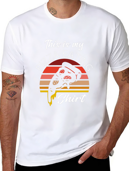 Camiseta Negra Pizza Eating Shirt